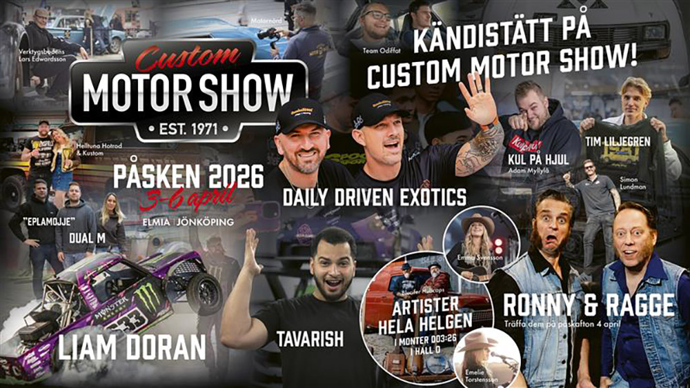 Kändistätt och actionladdat på Custom Motor Show 2026
