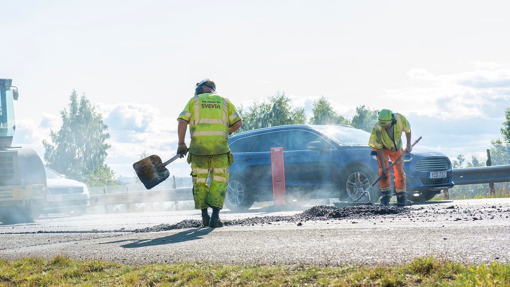 Uppmaningen: Sänk farten förbi vägarbeten