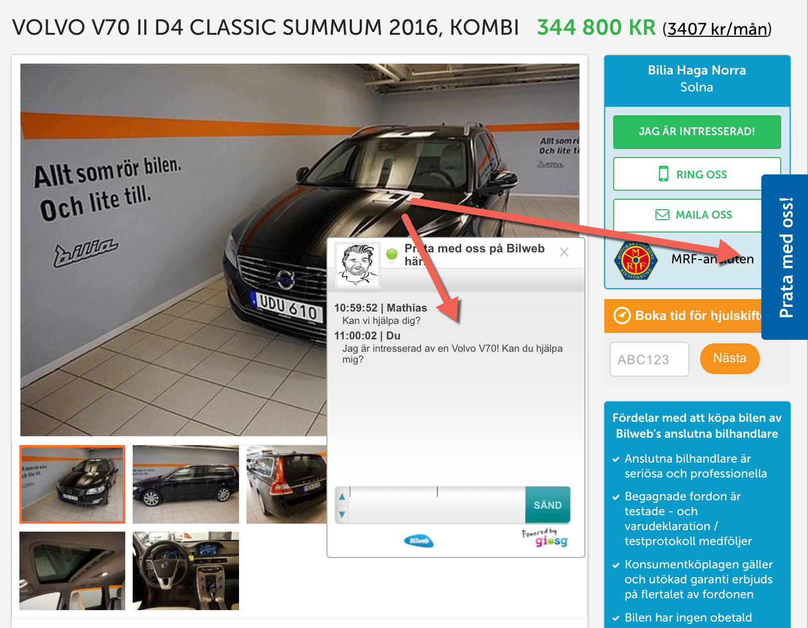 Nu kan bilhandlarna chatta med besökarna på Bilweb.se i realtid och snabbt öka sin försäljning!