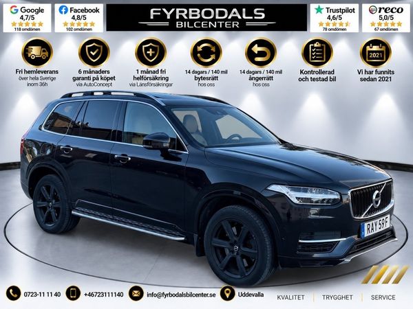 Volvo XC90 T8 TwEn Plugin AWD 407hp Momentum Pano 7sits 2660kr/mån - 2016