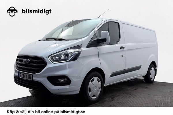 Ford Transit Custom 300 2.0 Aut L2 Lång 3-sits Drag Kamera MOMS 130hk - 2021