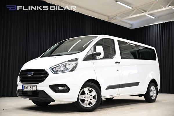 Ford Transit Custom 130HK L2|Automat|9-Sits|Drag|Värmare|Lågmil|Moms - 2021