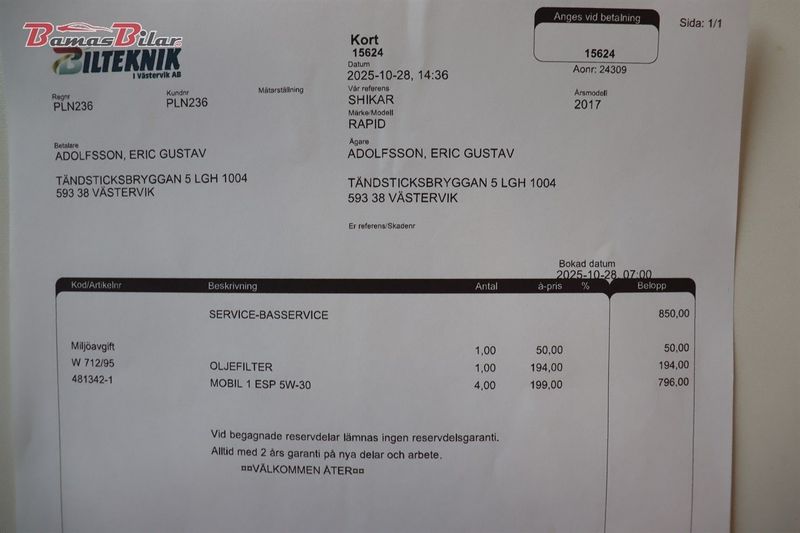 Skoda Rapid bild 17