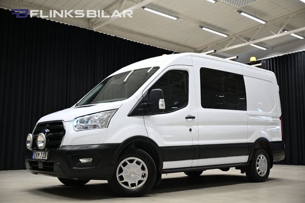 Ford Transit 350 TDCi AWD 130HK Dubbelhytt|Inredd|Moms|MktUtrustning - 2020