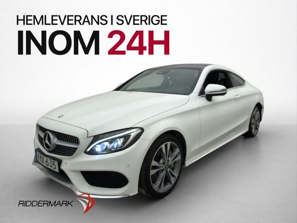Mercedes C250 Coupé 211hk AMG Line Pano Kamera Head-Up - 2016
