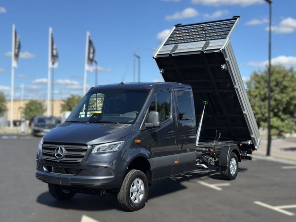 Mercedes Sprinter 319CDI A3 4x4 Crew Cab 3vägs TIPPFLAK - 2025