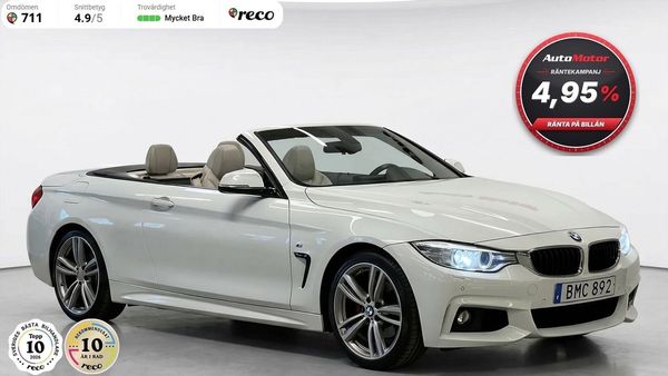 BMW 428 428i Cab M-sport Navi/H&K/Skinn 245HK - 2015