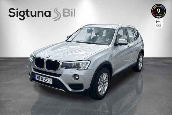 BMW X3 KAMPANJ* xDrive20d 2-BRUKARE HALVSKINN RATTVÄRME190hk - 2016