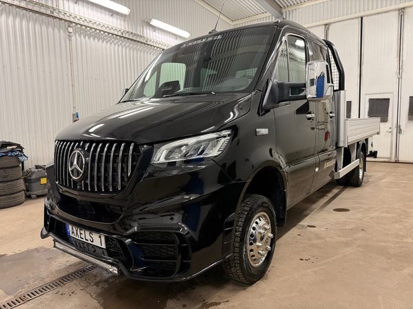 Mercedes Sprinter 519 CDI 4x4 Dubbelhytt Flak 5.5ton A3 6-sits - 2025