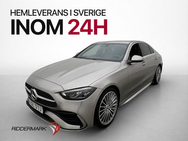 Mercedes C200 AMG Kamera Navi Apple Carplay Läder - 2022