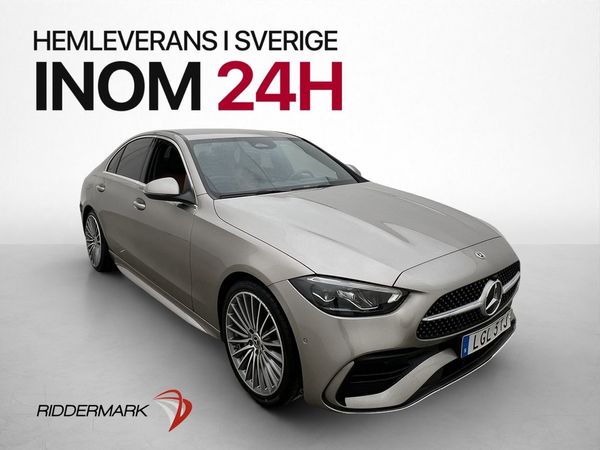 Mercedes C200 AMG Kamera Navi Apple Carplay Läder - 2022