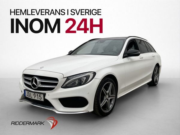 Mercedes C220 T d 4MATIC 170hk AMG Line Pano Skinn Navi - 2016