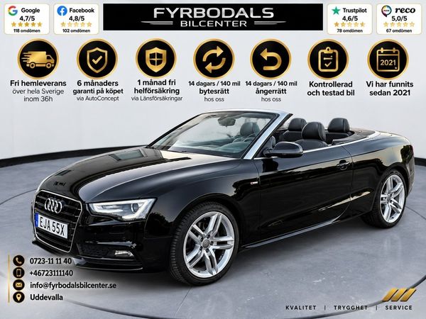 Audi A5 Cabriolet 3,0 TDI V6 Quattro S-Tronic S Line 1595kr/mån - 2013
