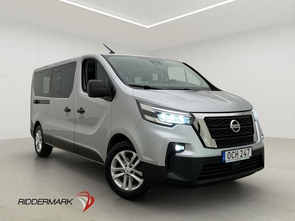 Nissan Primastar Crew Lång Drag B-kam LED 9-Sit CARPLAY Moms - 2024