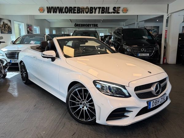 Mercedes C220 d Cabriolet AMG Line Gps Burmester Cockpit Sv-såld - 2021