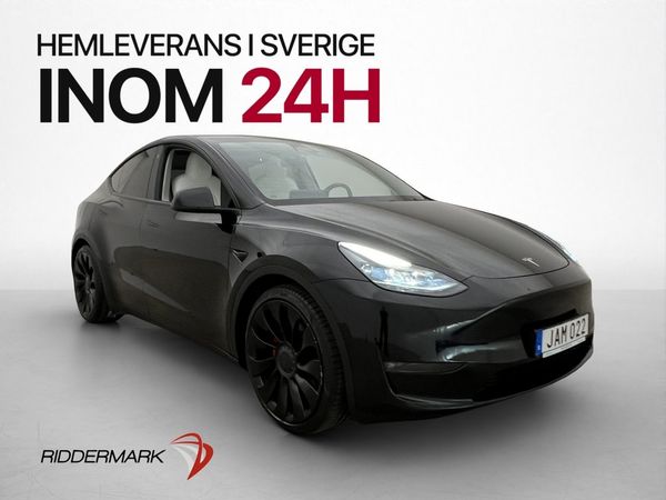 Tesla Model Y Performance AWD Ljus Interiör Moms Pano Kamera - 2023