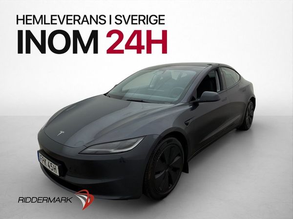 Tesla Model 3 Long Range AWD MOMS AP Pano Kamera Värme Skinn - 2024
