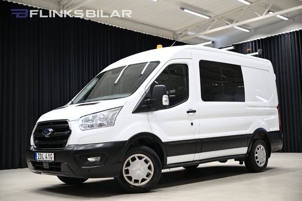 Ford Transit 350 TDCi AWD 130HK Dubbelhytt|Inredd|EnÄgare|NyKamrem - 2020