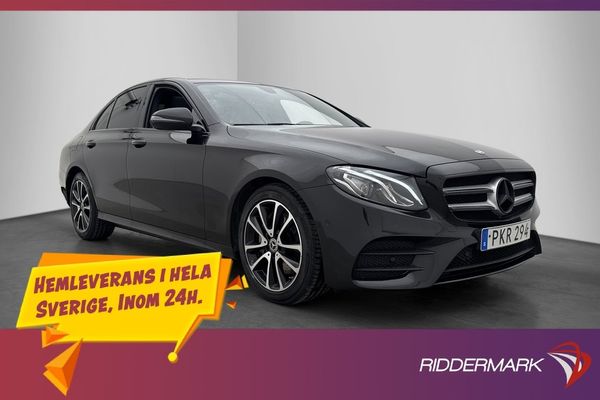 Mercedes E220 d 194hk 4M AMG Pano Kamera Dragkrok Navi - 2018