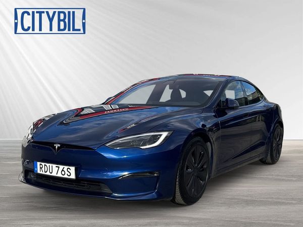 Tesla Model S Long Range AWD 670hk - HW4 - 1 ägare - Deep Blue - Yoke - 2023