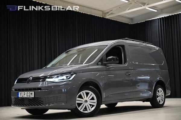 Volkswagen Caddy Maxi TDI 102HK Nedlackad|LED|Drag|Värmare|PDC|Lågmil|Moms - 2021