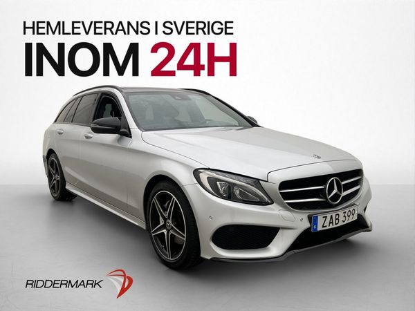 Mercedes C180 T 156hk AMG Pano Skinn P-Sensorer Drag - 2018
