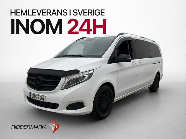 Mercedes V220 d X-Lång Värm Drag Kamera 2xDörr 7-Sits - 2017