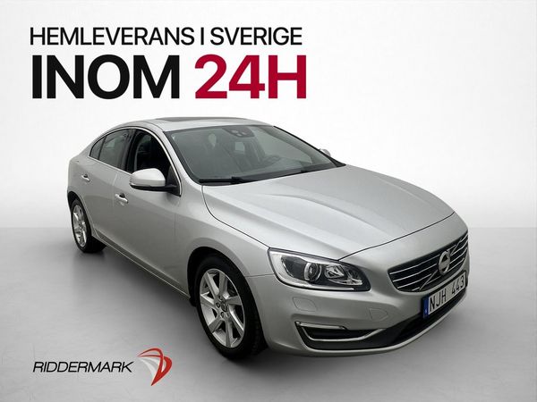 Volvo S60 D4 Summum Taklucka VOC Värmare Skinn BLIS Dragkrok - 2014