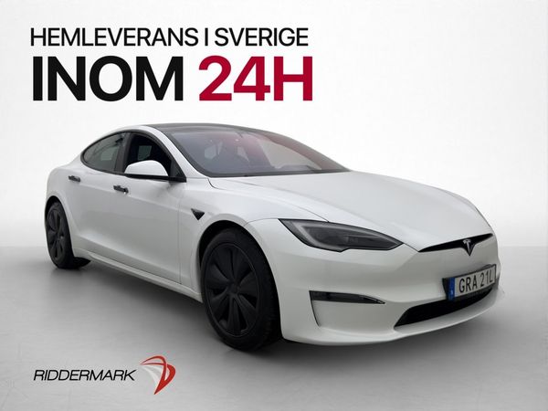 Tesla Model S AWD Yoke-ratt Svensksåld Kamera MOMS - 2023
