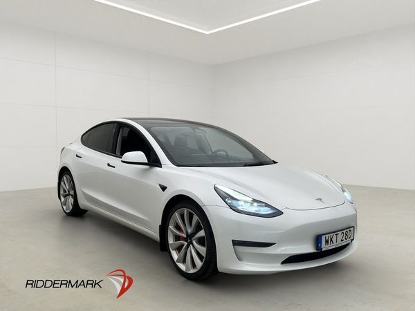 Tesla Model 3 Performance Autopilot Värmepump Kamera Pano - 2022