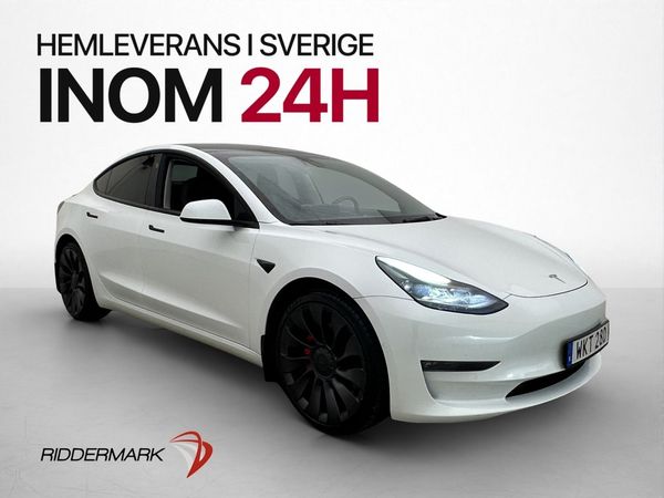 Tesla Model 3 Performance Autopilot Värmepump Kamera Pano - 2022