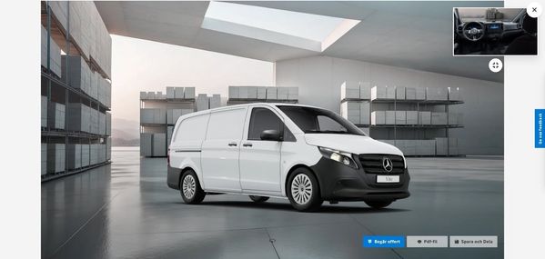 Mercedes Vito 116 CDI Skåp Lång PRO Leasing: 3995kr/mån ex. moms - 2026