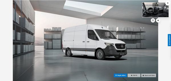 Mercedes Sprinter 317 CDI Skåp A2 SELECT Leasing: 4995kr/mån ex. moms - 2026