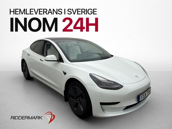 Tesla Model 3 Standard Range Värmepump Pano Ljus interör AP - 2022