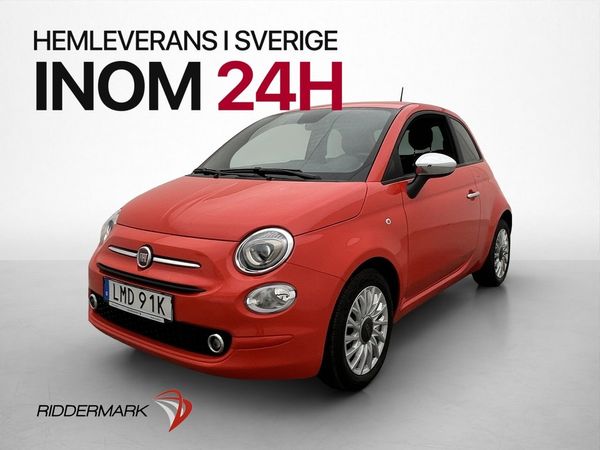 Fiat 500 Hybrid 70hk Farthållare Bluetooth 0,53l/mil - 2023