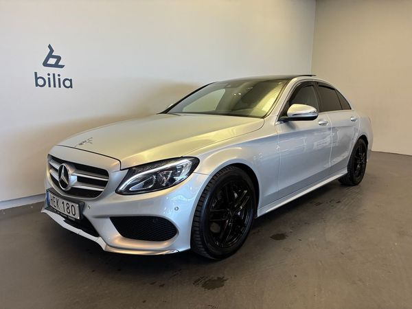Mercedes C220 d Panorama / Burmester Premium / P-sensorer / Dragkrok / AMG-paket - 2018
