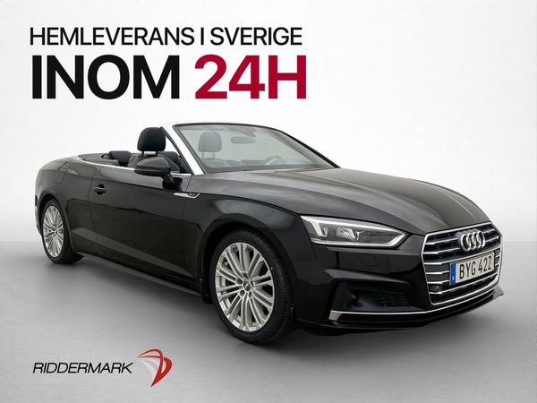 Audi A5 40 TFSI 190hk Cabriolet S-line Skinn Navi P-Sensorer - 2019