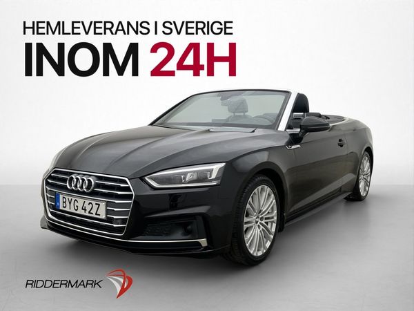Audi A5 40 TFSI 190hk Cabriolet S-line Skinn P-Sensorer - 2019