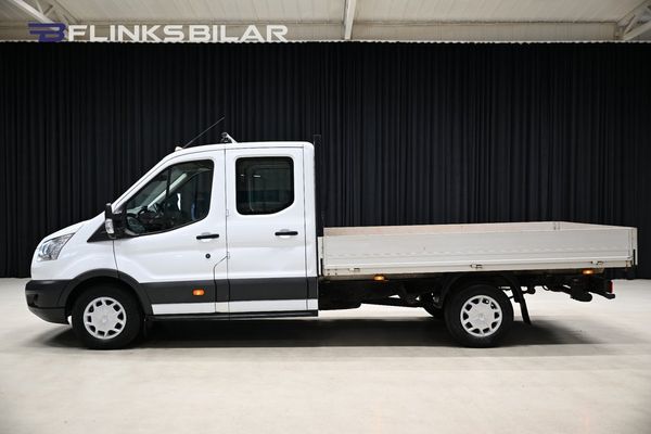 Ford Transit 350 170HK Dubbelhytt|7-Sits|Flak|Drag|Värmare|NyKamrem - 2018