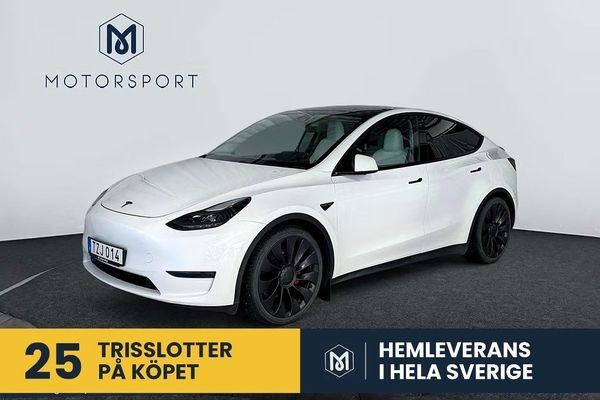 Tesla Model Y Performance 534 hk Adaptiv Farth 21" Panorama Helskinn - 2023