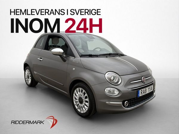Fiat 500 Hybrid Lounge Taklucka Halvskinn CarPlay Låg skatt - 2022
