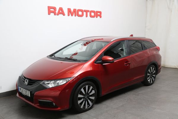 Honda Civic Tourer 1,6 i-DTEC Executive Skinn Kamera Värmare Drag - 2014