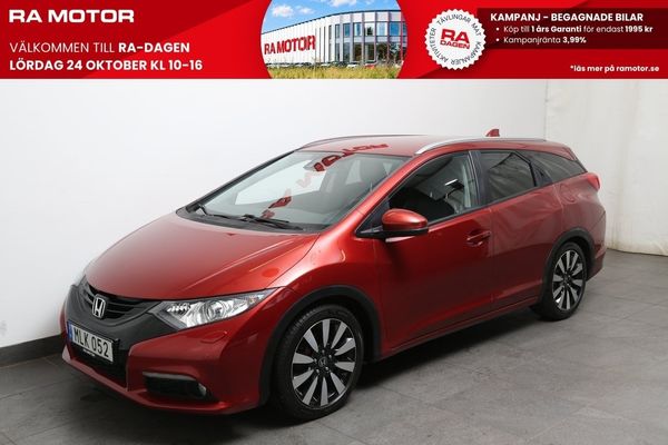 Honda Civic Tourer 1,6 i-DTEC Executive Skinn Kamera Värmare Drag - 2014