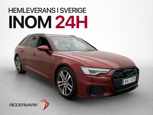 Audi A6 40 TDI Q S line Drag Värmare Cockpit Kamera Skinn - 2024
