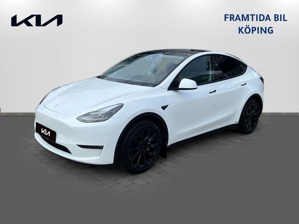 Tesla Model Y Long Range AWD HW4 514HK-Drag-Panorama-En Ägare-Nyskick - 2024
