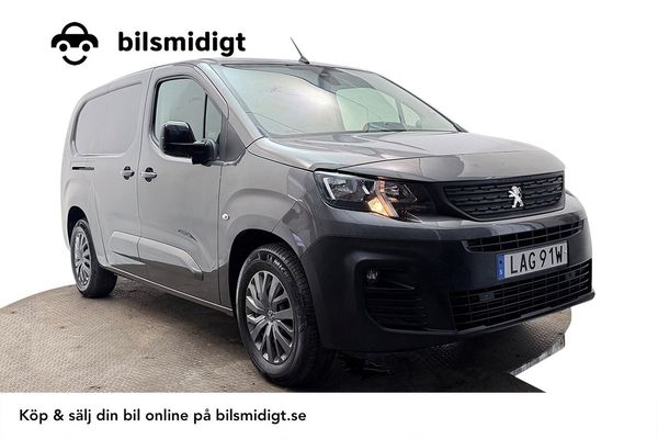 Peugeot e-Partner L2 50 kWh Inredd 3-sits Navi Kamera P-Sens MOMS 136hk - 2024