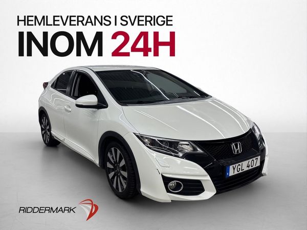 Honda Civic 1.3 Sport Kamera Endast 0.55l/mil 800kr skatt - 2016