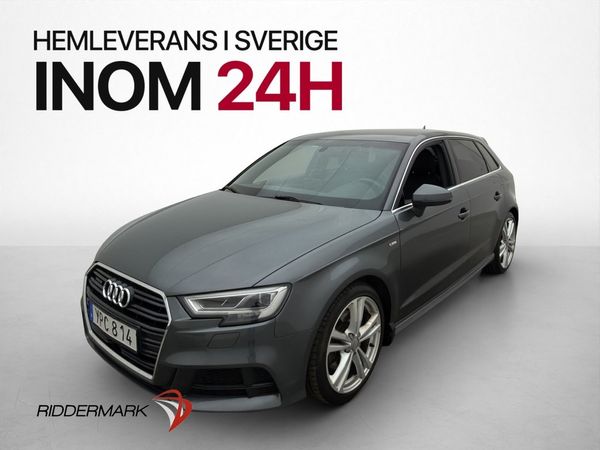 Audi A3 Sportback 2.0 TFSI Quattro 190hk S-Line Halvskinn - 2018