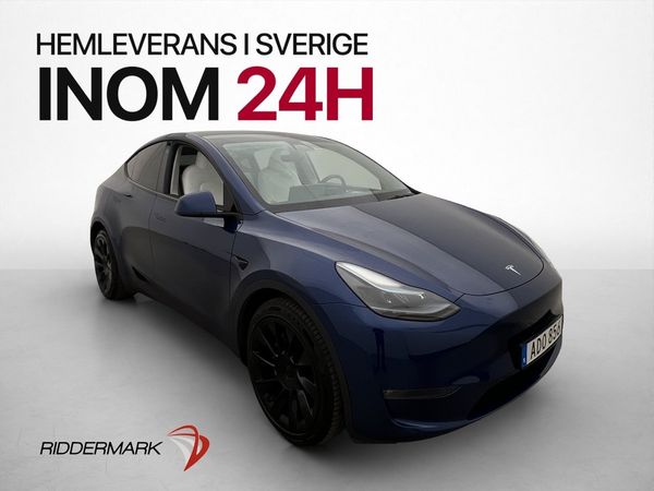 Tesla Model Y Long Range AWD Ljus Interiör Drag Pano Moms AP - 2023