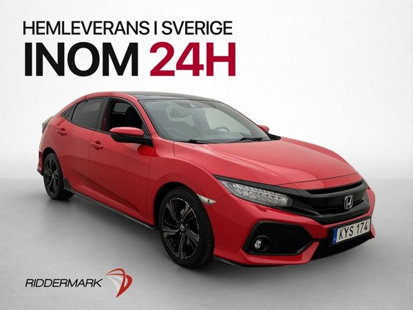 Honda Civic 182hk Sport Plus Glastak Kamera Navi Nyservad - 2017